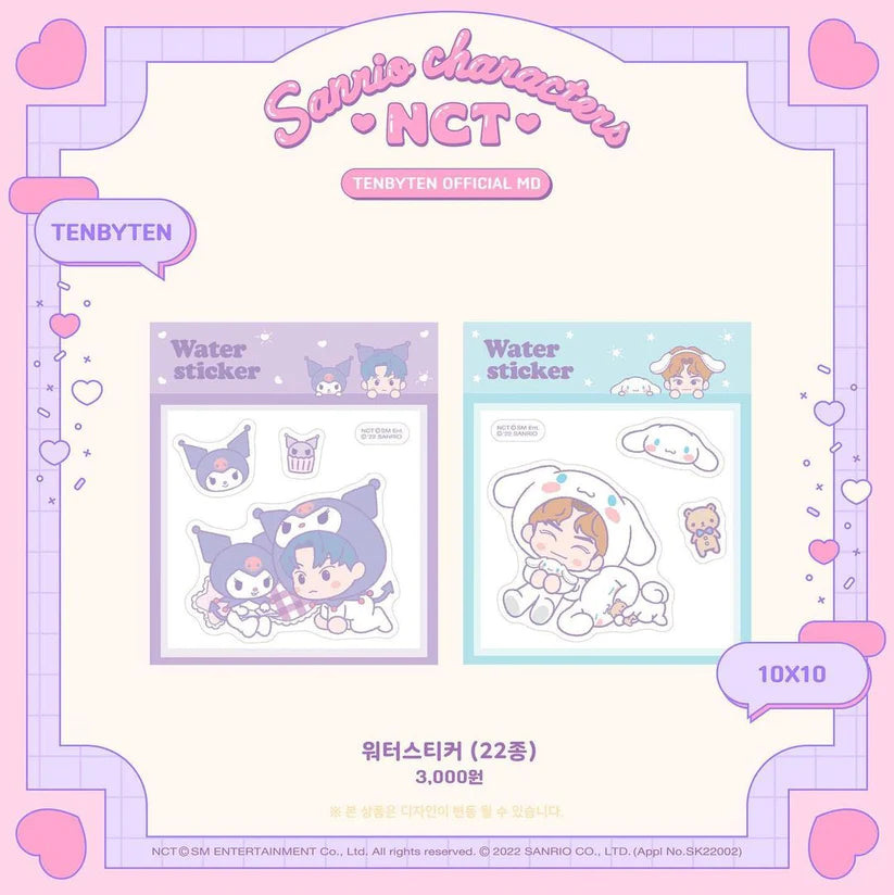 NCT X SANRIO CHARACTERS - Water Sticker